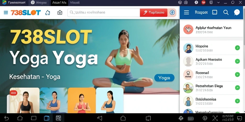 Tampilan antarmuka aplikasi Yoga 738SLOT yang ramah pengguna.