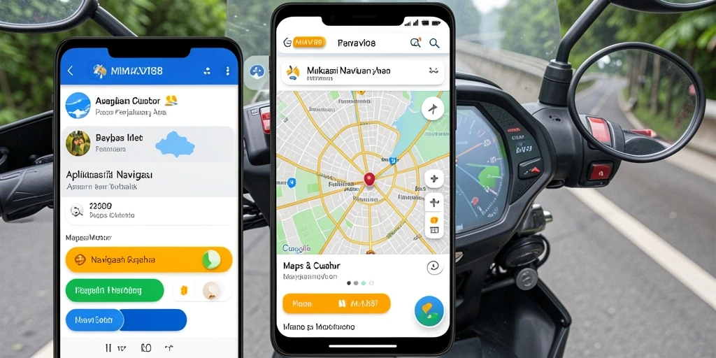 Antarmuka aplikasi AMAVI88 dengan fitur Navigasi Motor yang intuitif.