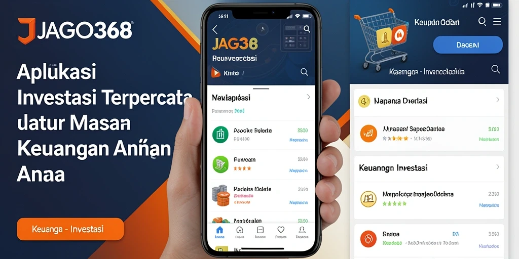 Antarmuka aplikasi JAGO368 yang modern dan informatif untuk investasi.