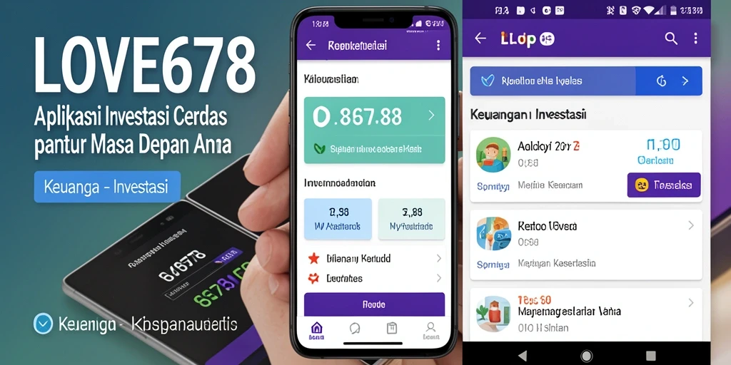 Antarmuka LOVE678 yang intuitif dan informatif untuk investasi.