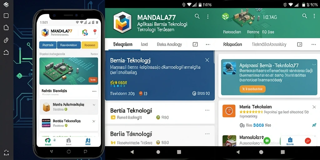 Tampilan antarmuka utama aplikasi MANDALA77 yang informatif.