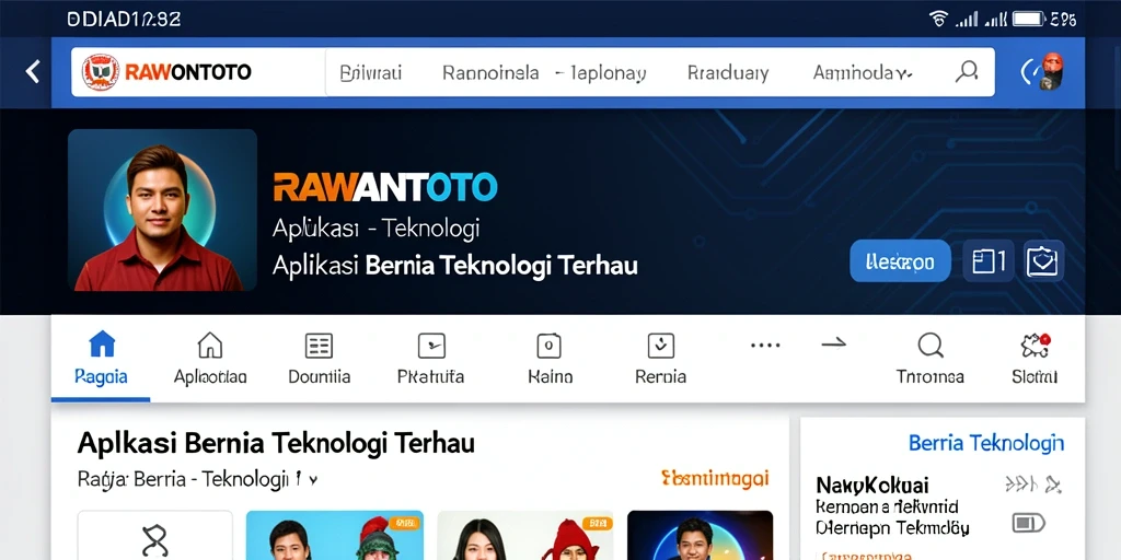 Tampilan antarmuka RAWONTOTO yang menarik dan informatif.