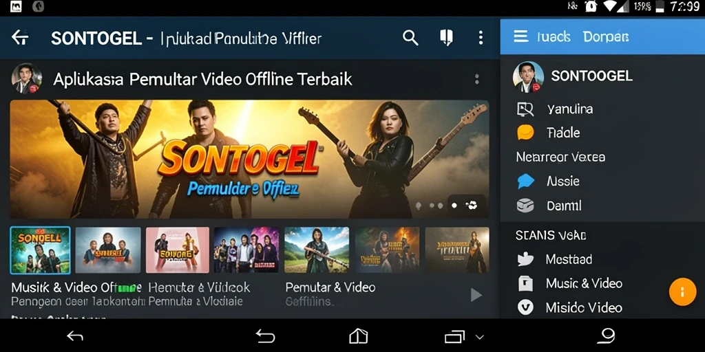 Tampilan antarmuka SONTOGEL untuk Pemutar Video Offline yang modern dan intuitif.